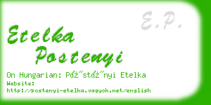 etelka postenyi business card